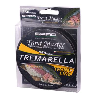 Spro Trout Master Tremarella Mono Forellenschnur 250m 0,16 - Forellen Schnur schwarz - TK2,3kg - 0,16mm - 250m