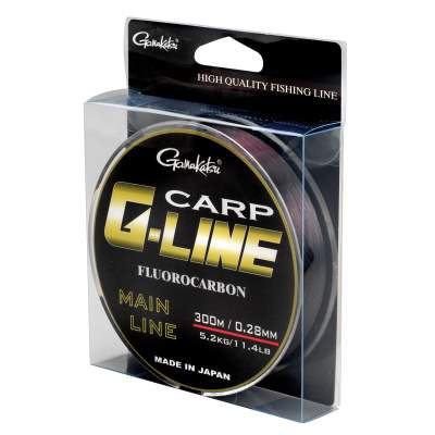 Gamakatsu G-Line Carp Fluorocarbon darkbrown 300m 0,38 Dark Brown - TK8,9kg - 0,38mm - 300m