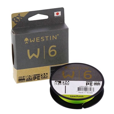 Westin W6 8 Braid Lime Punch Geflochtene Schnur 135m - TK5,5Kg - 0,128mm
