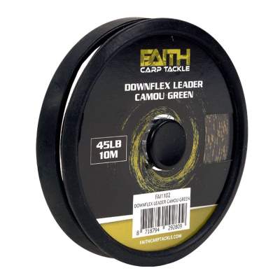 Faith Downflex Leader 45lb 10m Camo Green, 10m