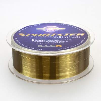 Illex Sportster Nylon Line 150m 0299, Sportster Nylon Line 150m - 0,299mm - olivgrün - 7,12 kg