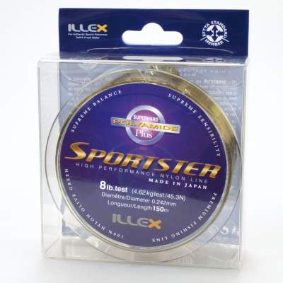 Illex Sportster Nylon Line 150m 0410, Sportster Nylon Line 150m - 0,410mm - olivgrün - 12,8 kg