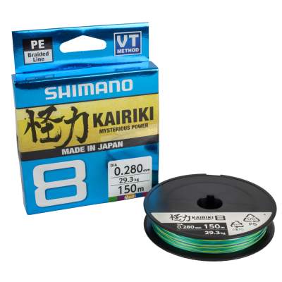 Shimano Kairiki 8, 150m - multicolor - 0,28mm - TK 29,3kg