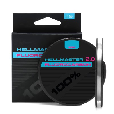 Hellmaster® 100% Fluorocarbon 2.0 Vorfachschnur 50m - 0,25mm - 6,25kg - transparent