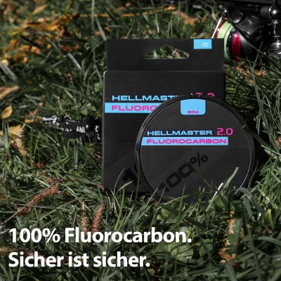 Hellmaster® 100% Fluorocarbon 2.0 Vorfachschnur 50m - 0,33mm - 9,9kg - transparent