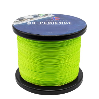 Team Deep Sea 8X-Perience - Angelschnur Fluo Green - 0,40mm - 35,00kg - 1000m