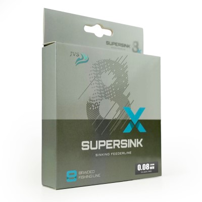 JVS SuperSink 8-Braid Feederline - Feederschnur sinking - 200m - 0,10mm - grün - 8,0kg