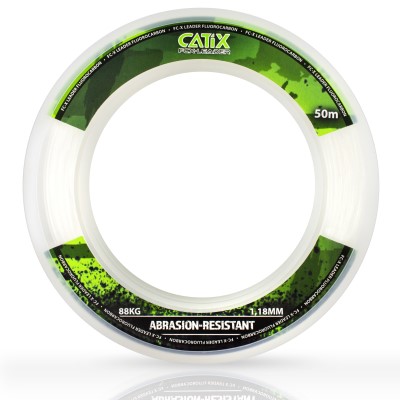 Catix FC-X Leader Fluorocarbon Coated Leader 50m - 1,18mm - 88kg - kristallklar