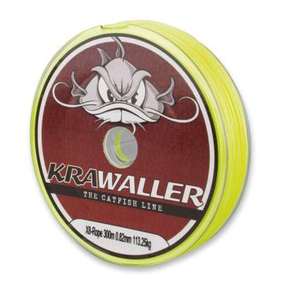 Krawaller X8-Rope, 8PE Braid 300m - 0,82mm - signalgelb - 113,25kg