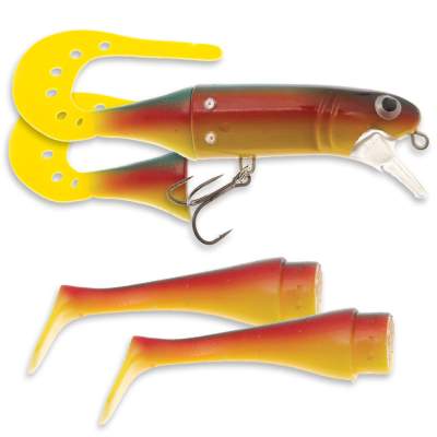 Westin Jätte TeezTail Wobbler mit Gummischwanz Parrot Special, 14cm - Parrot Special - 29g - 1+4Stück