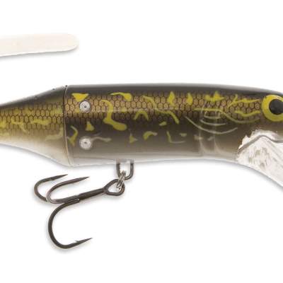 Westin Jätte TeezTail Wobbler mit Gummischwanz Natural Pike 14cm - Natural Pike - 29g - 1+4Stück