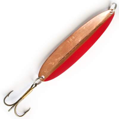 Delfin Nr. 184 versilberter Blinker Kupfer/rot, - 9cm - Kupfer/rot - 28g - 1Stück