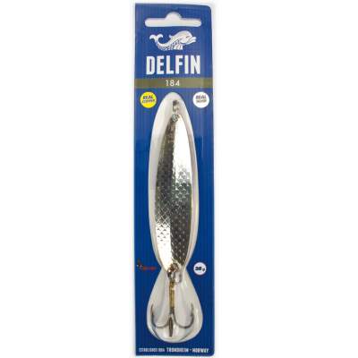 Delfin Nr. 184 versilberter Blinker Silber/rot, - 9cm - Silber/rot - 28g - 1Stück