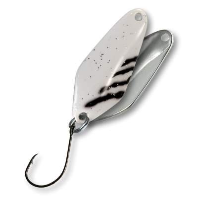 Paladin Profi Spoon Ares Forellenblinker 2,8g - weiß-schwarz/silber