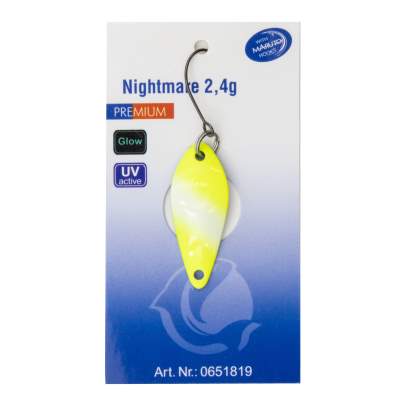 Paladin Trout Spoon Nightmare Selbstleuchtend 2,5g - gelb-glow/schwarz