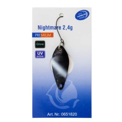 Paladin Trout Spoon Nightmare Selbstleuchtend 2,5g - schwarz-glow/kupfer