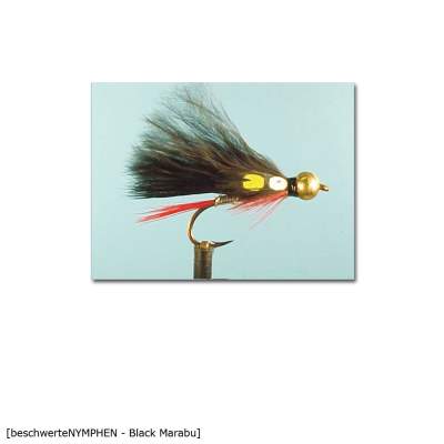 X-Version Fly Beschwerte Nymphe BLACK MARABU 8 Gr.8 - 1Stück - 84
