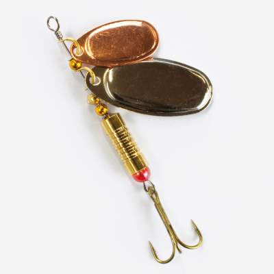 Roy Fishers Double Spinstar Spinner 10,0cm 14,0g bloody silver 10cm - bloody silver - 14g - Gr.2+4 - 1Stück