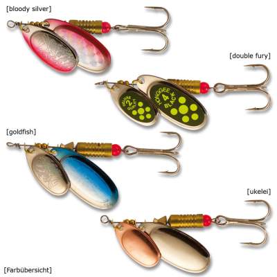 Roy Fishers Double Spinstar Spinner 10,0cm 14,0g double fury, - 10cm - double fury - 14g - Gr.2+4 - 1Stück