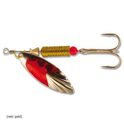 Roy Fishers Longblade Spinner 9 R/G, - 9cm - red/gold - 11g - Gr.4 - 1Stück