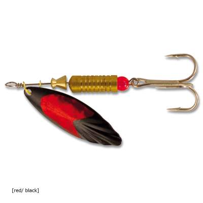 Roy Fishers Longblade Spinner 9 R/B, - 9cm - red/black - 11g - Gr.4 - 1Stück