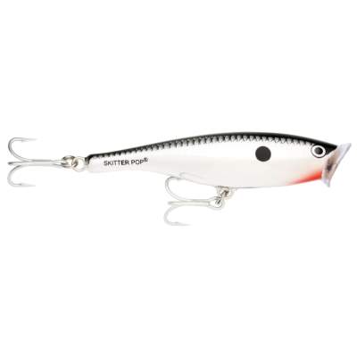 Rapala Skitter Pop Saltwater 12cm Chrome (CH) Popper 40g, Top Water, 1 Stück