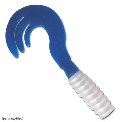 Blitz Pilker Jig Dreierschwanz 10 P/B 10cm - perlmutt/blau - 3Stück