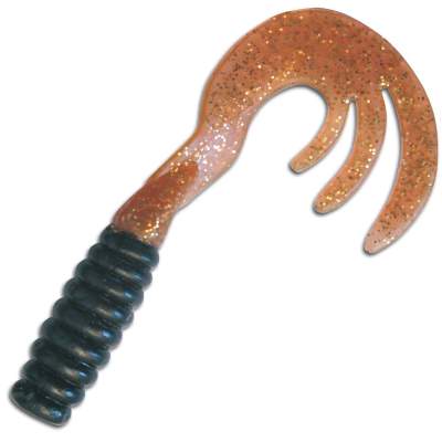 Blitz Pilker Jig Dreierschwanz Beifänger Twister 01/20 6cm 6,0cm - schwarz/braun glimmer - 1Stück