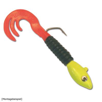 Blitz Pilker Jig Dreierschwanz Beifänger Twister 06 6cm, - 6,0cm - japanrot - 1Stück