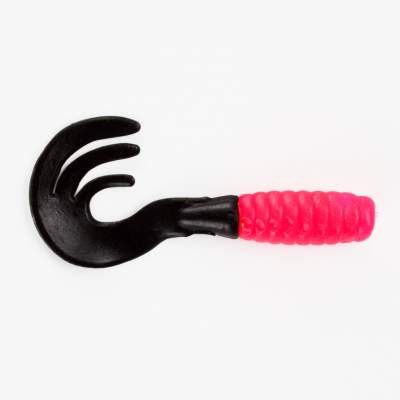 Blitz Pilker Jig Dreierschwanz Beifänger Twister pink/schwarz 8cm 8cm - pink/schwarz - 1Stück