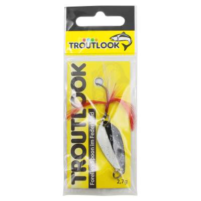 Troutlook Forellenkelle Spoon im Federkleid 2,7g - black/white