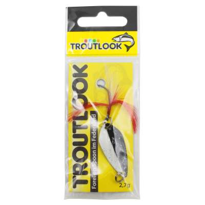 Troutlook Forellenkelle Spoon im Federkleid, 2,7g - black/white