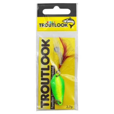 Troutlook Forellenkelle Spoon im Federkleid 2,7g - yellow/green/glitter