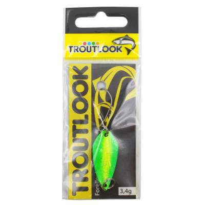 Troutlook Forellenkelle Spoon 3,4g - yellow/green/chrom/glitter