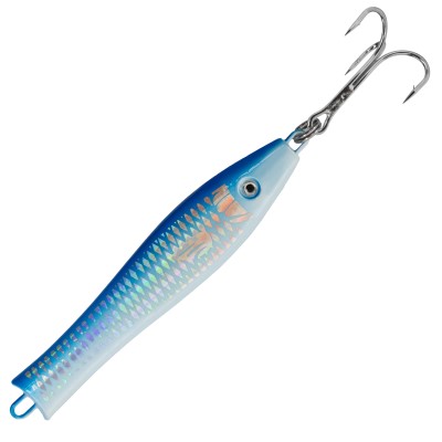 Team Deep Sea Spitzkopf Holo Pilker bleifrei, 50g - Silber/Blau - 1 Stück