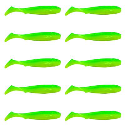 Kanalgratis Flatnose Mini Gummifische 9cm - Limetreuse - 7g - 10 Stück