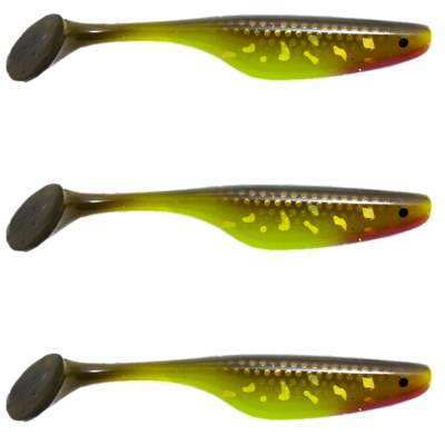 Kanalgratis Monkey Shad Gummifische 14cm - Hot Pike - 22g - 3 Stück