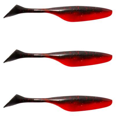 Kanalgratis Monkey Shad - Gummifische 14cm - Red and Black - 22g - 3 Stück