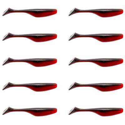 Kanalgratis Monkey Shad Gummifische 9cm - Red and Black - 6g - 12 Stück