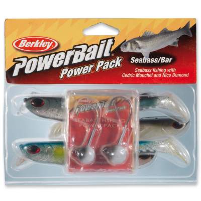 Berkley Powerbait Seabass (Wolfsbarsch) Set 5 Teile, 11 & 13cm - Sortiert - 15 & 20g - 5Stück