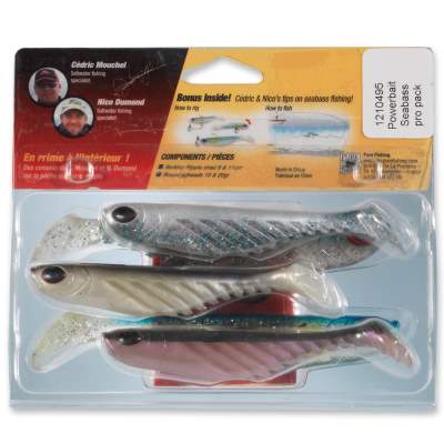 Berkley Powerbait Seabass (Wolfsbarsch) Set 5 Teile, 11 & 13cm - Sortiert - 15 & 20g - 5Stück