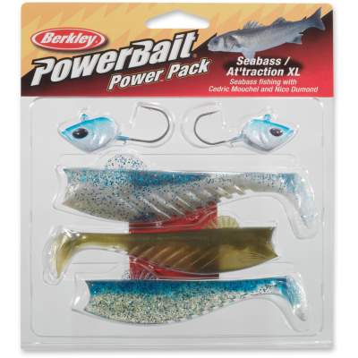 Berkley Powerbait Seabass (Wolfsbarsch) Attraction Set 3 Teile, 13 & 15cm - Sortiert - 30 & 40g - 3Stück