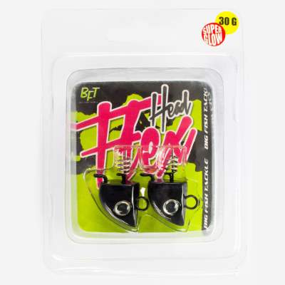 BFT Flexhead Jighead 2er Pack 30g black 44mm - 14g - Gr.4/0 - 5Stück