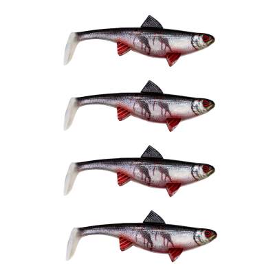 Senshu Real Fin Shad, 8cm - Bloody Baitfish - 4g - 4 Stück