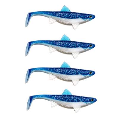 Senshu Real Fin Shad, 8cm - Flaky Blue - 4g - 4 Stück