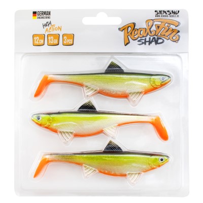 Senshu Real Fin Shad Gummifische 12cm - Orange Belly - 13g - 3 Stück