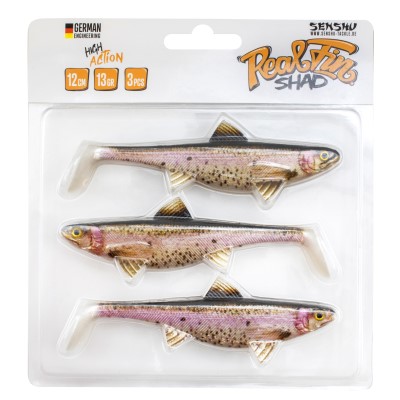 Senshu Real Fin Shad, 12cm - Rainbow Trout - 13g - 3 Stück