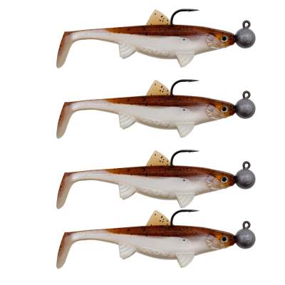 Senshu Real Fin Shad Ready2Catch, 8cm - Magic Motoroil - 11g - 4 Stück