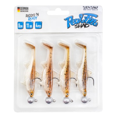 Senshu Real Fin Shad Ready2Catch, 8cm - Magic Motoroil - 11g - 4 Stück