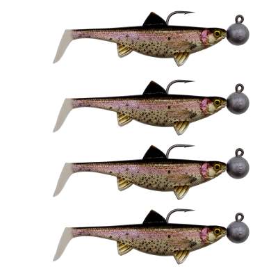 Senshu Real Fin Shad Ready2Catch, 8cm - Rainbow Trout - 11g - 4 Stück